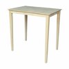 International Concepts Rectangle Top Table, 30 in W X 42 in L X 42 in H, Wood, Unfinished K-3042-42S